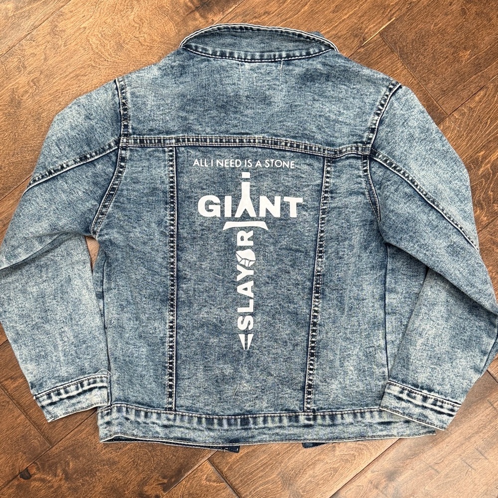 Denim Jacket with Graphic Print